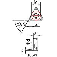 Wendeschneidplatte TCGW CBN