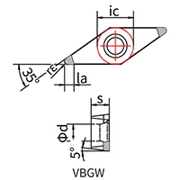 Wendeschneidplatte VBGW CBN